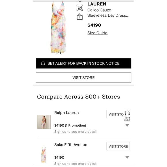 Ralph Lauren Collection Day Dress Silk Embroidered Floral Sequin Cocktail 4 $4k - Picture 6 of 16